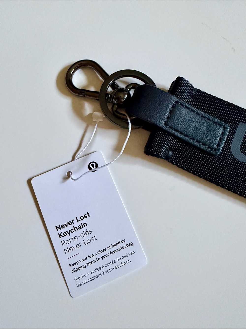 lululemon athletica Never Lost Keychain in Black